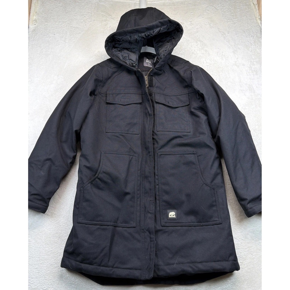 Berne Women's Icecap Insulated Parka Black Waterproof Work Coat M